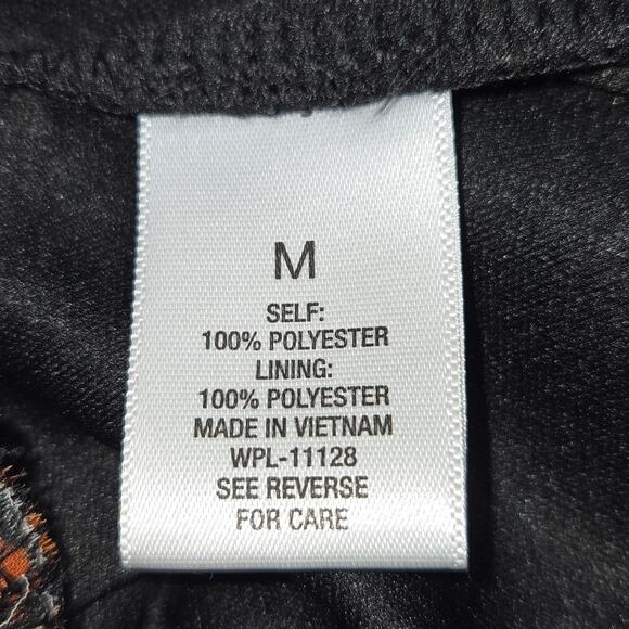 Roz & Ali Womens Medium Maxi Skirt Floral Flowy Black Colorful Garden Party Chic - Picture 8 of 9